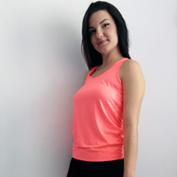 camiseta técnica tirantes mujer coral