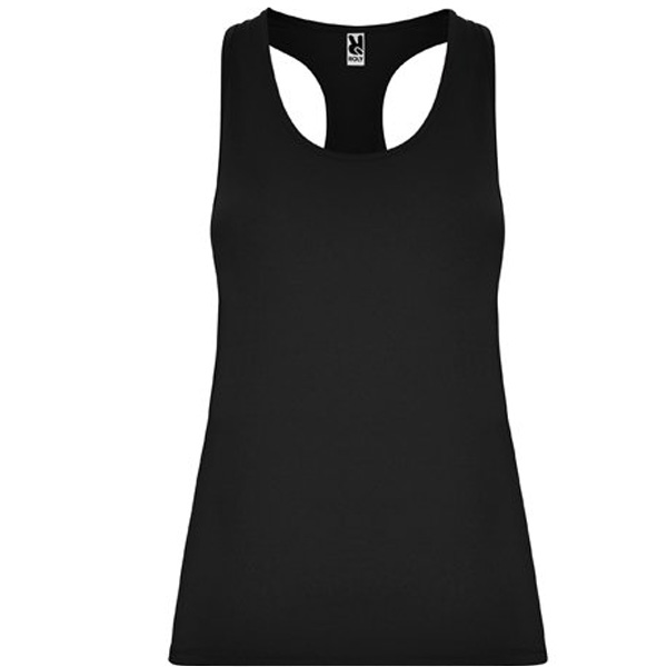 camiseta técnica tirantes mujer negra