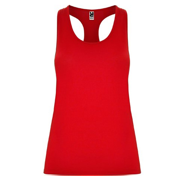 camiseta técnica tirantes mujer roja