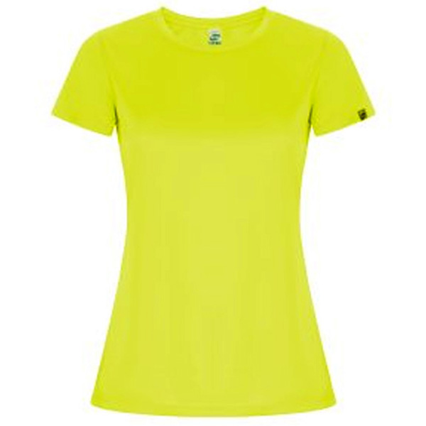 camiseta-deportiva-eco-mujer-imola-amarillo-fluor camiseta técnica mujer amarilla
