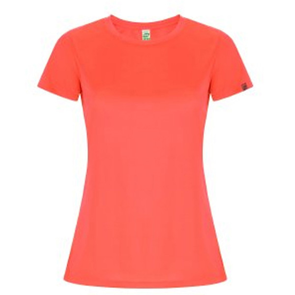 camiseta-deportiva-eco-mujer-imola-coral camiseta técnica mujer coral