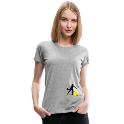 Camiseta gris padel mujer