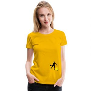 Camiseta amarilla padel mujer