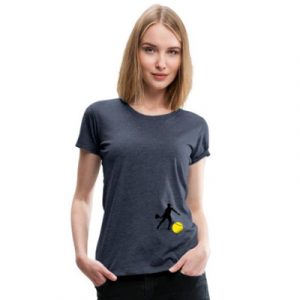 Camiseta azul jaspeado padel mujer