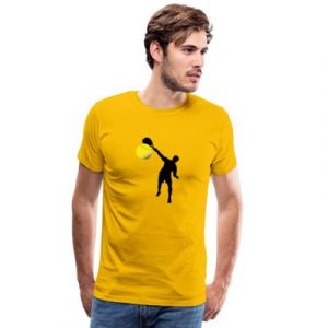 Padel_camiseta manga corta hombre_amarilla