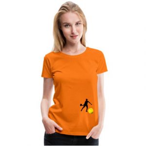 Camiseta naranja padel mujer