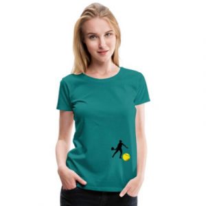 Camiseta turquesa padel mujer