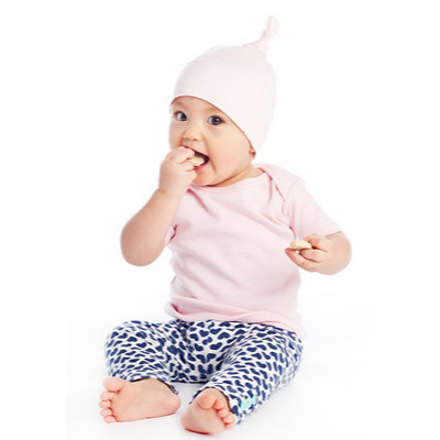 Camiseta manga corta bebe rosa