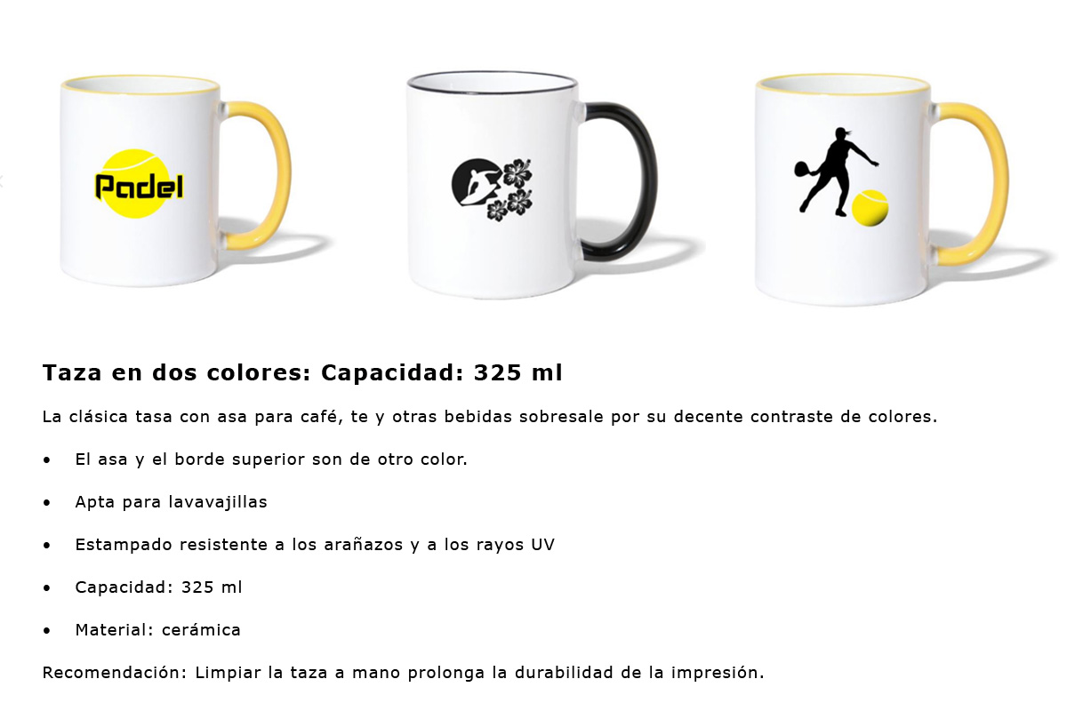 Taza bicolor personalizada